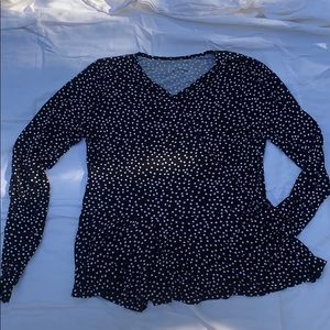 Polka dot wrap top
